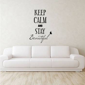 Large Keep Calm Stay Beautiful Wall Decal Quotes 1