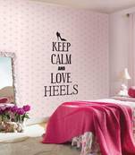 Large Keep Calm And Love Heels Wall Decal Quotes