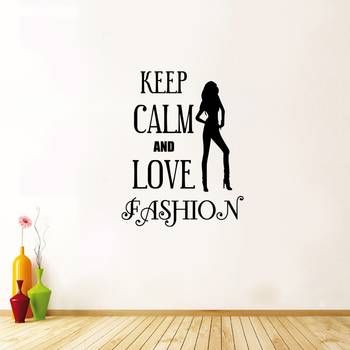 Medium Keep Calm and Love Fashion Wall Decal Quotes 1