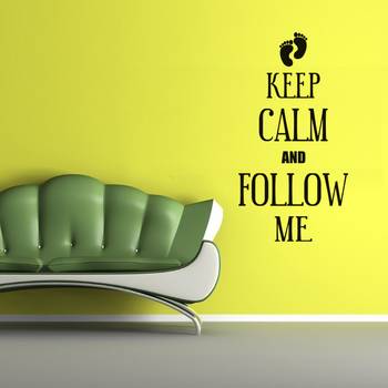 Large Keep Calm And Follow Me Wall Decal Quotes 1