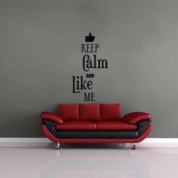 Large Keep Calm And Like Me Wall Decal Quotes 1