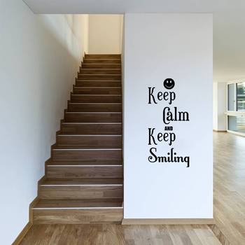 Small Keep Calm And Keep Smiling Wall Decal Quotes 1