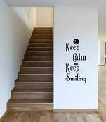 Small Keep Calm And Keep Smiling Wall Decal Quotes
