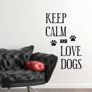 Large Keep Calm And Love Dogs Wall Decal Quotes 1