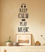 Small Keep Calm And Play Music Wall Decal Quotes