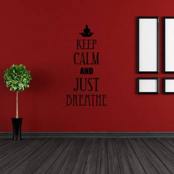 Large Keep Calm And Just Breathe Wall Decal Quotes 1