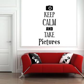 Small Keep Calm And Take Pictures Wall Decal Quotes 1