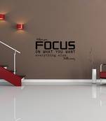 Large Focus On What You Want Wall Decal Quotes