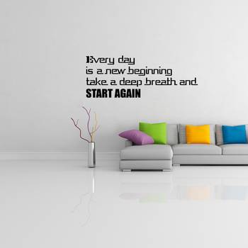 Large Start Again Wall Decal Quotes 1