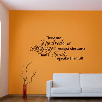 Small Smile is The Best Language Wall Decal Quotes 1