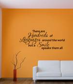 Small Smile is The Best Language Wall Decal Quotes