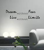 Medium Dream Without Fear Wall Decal Quotes