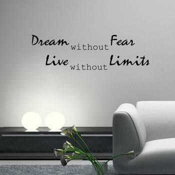 Large Dream Without Fear Wall Decal Quotes 1