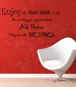 Medium Enjoy Little Things Wall Decal Quotes