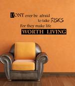 Medium Risks Make Life Worth Living Wall Decal Quotes