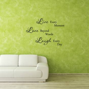 Medium Live, Love Laugh Wall Decal Quotes 1