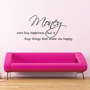 Small Money Can’t Buy Happiness Wall Decal Quotes 1
