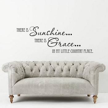 Large Sun Shine And Grace Wall Decal Quotes 1