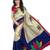 cream printed bhagalpuri silk saree with blouse