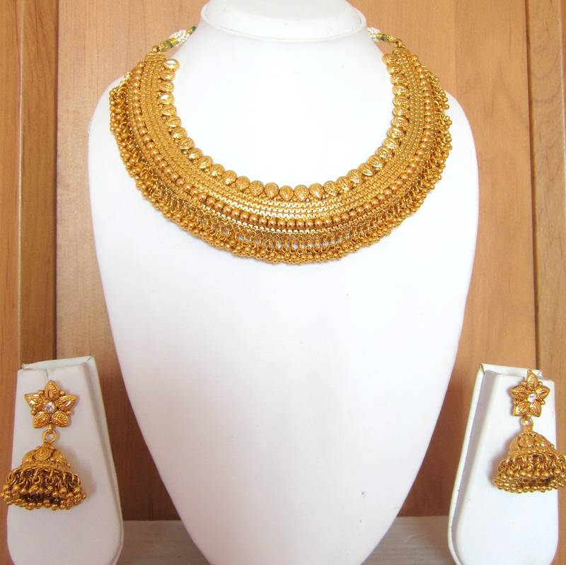 Necklace Set Gold Plated Temple 