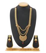 Traditional Fancy Golden Neckles Set Artificial Jewellery