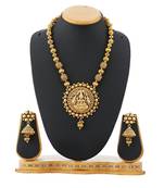 Golden Ball Chain Temple Necklace Set Artificial Jewellery