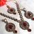 Dark pink kundan necklace set