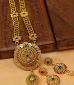 Gorgeous Gold Plated  Kempu  Necklace Set