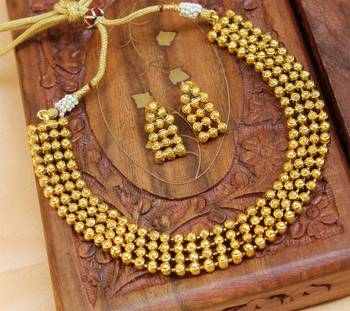 Gorgeous Designer Gold Plated  Necklace Set 1