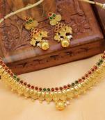 Gorgeous Gold Plated Necklace With Earrings
