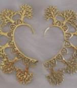 Golden Brass ear-cuffs