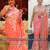 Pink embroidered Georgette saree with blouse