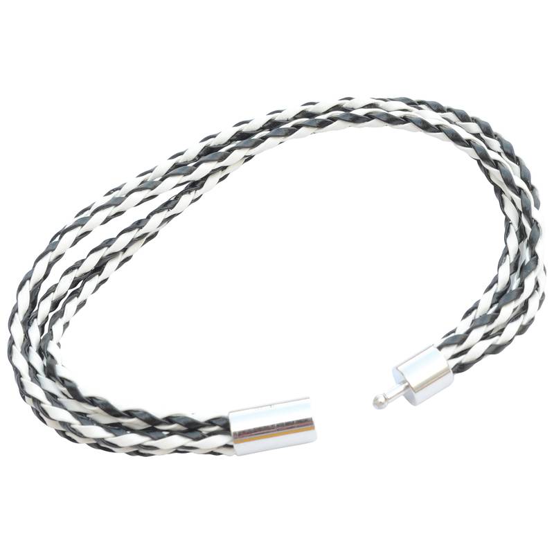 Double Layered Black and White   Braided Bracelet/Wrist Band For Men/ Boys