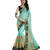 sky blue plain shimmer saree with blouse