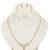 Peace Collection Silver Tanmaniya Locket Chain And Earrings Set For Women