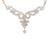 Peace Collection Silver Tanmaniya Locket Chain And Earrings Set For Women