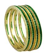 Green CZ AD American Diamond Bangles Jewellery for Women - Orniza