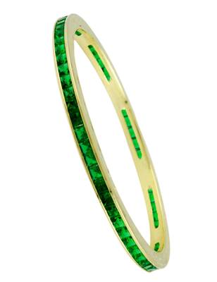 Green CZ AD American Diamond Bangles Jewellery for Women - Orniza 3