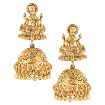 Gold polki jhumkas 1