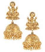 Gold polki jhumkas