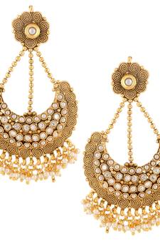 White polki danglers-drops