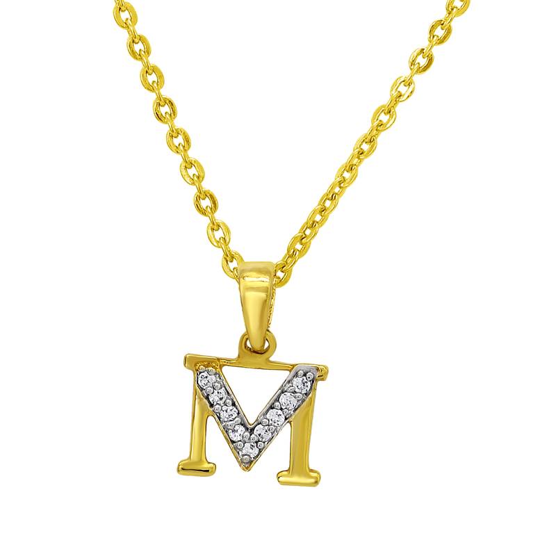 M Letter Gold Plated Pendant For Women Trends Fashion Jewellery 1055555