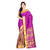 Magenta woven Art-Silk saree With Blouse