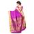 Magenta woven Art-Silk saree With Blouse