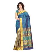 Dark_Green woven Art-Silk saree With Blouse