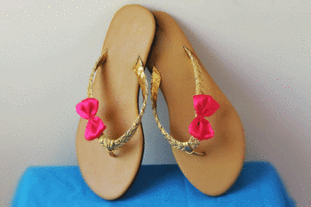 Brown plain satin footwear 1