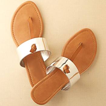 Brown plain fancy fabric footwear 1