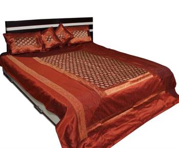 polysilk brocade bed cover 1
