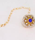 Blue Color Rajasthani Ladies Borla Mang tika