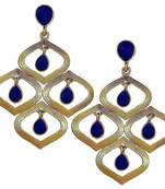 Blue stone ruby   danglers drops